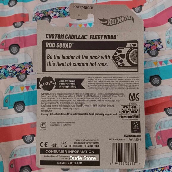 Hot Wheels - Custom Cadillac Fleetwood - Rod Squad #1/10 -2024 Edition - #24/250 - Picture 3 of 3